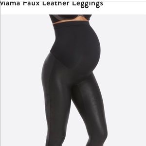 Spanx Mama Faux Leather Legging M